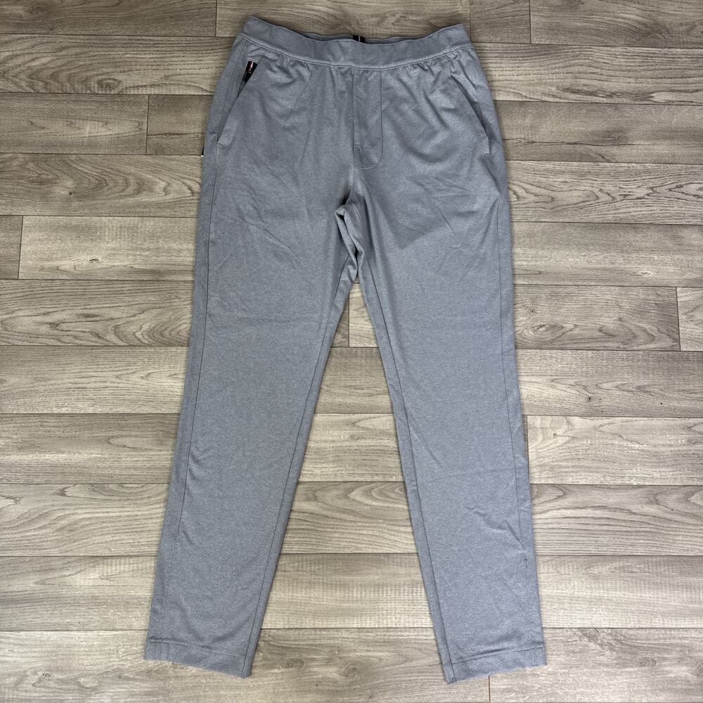 Fourlaps Equip Pants Pull On Stretch Athletic Slim Leg Gray sz S Short - Picture 2 of 8